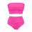 Women's Bandeau Bikini Set Strapless High-Waisted Two-Piece 4