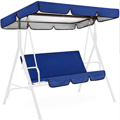 Outdoor swing top cover waterproof three-seat 1
