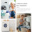 Rechthoekige wasmand van wit polyester (1 stuk) 7
