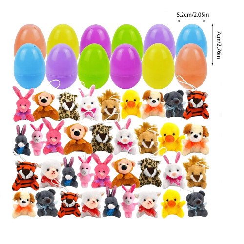 Easter Eggs with Plush Animal Toys 12/24/36 Pack 1