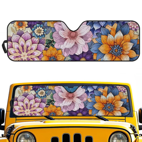 Windshield Sunshade for Jeep Wrangler JL Gladiator JT 1
