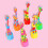 Wooden Giraffe Push Puppet Educational Toy Set 6 Pack 4