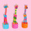 Wooden Giraffe Push Puppet Educational Toy Set 6 Pack 7