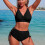 Women's V-Neck Bikini Set with Cross-Back and Side-Tie 7