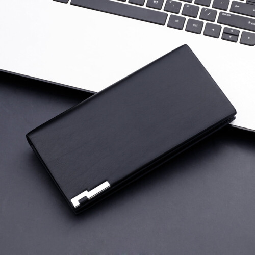 Men's Bifold Long Wallet with RFID Blocking and Card Slots 1