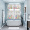 Kitchen Curtains and Valances Set Spring Floral Light Grey 4