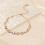 Copper Zircon Anklet for Women Adjustable 6g 7
