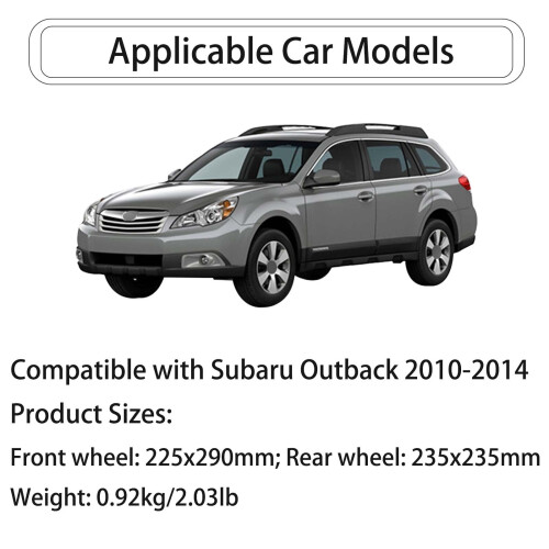 Subaru Outback Mud Guards 2010–2014 Front Rear 4-Piece 1
