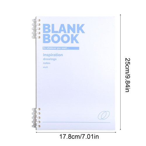 Pearl White B5 Grid Journal with Page Markers and Date 2