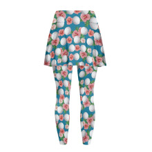 Women's Hibiscus Pink Skorted Leggings 3XL