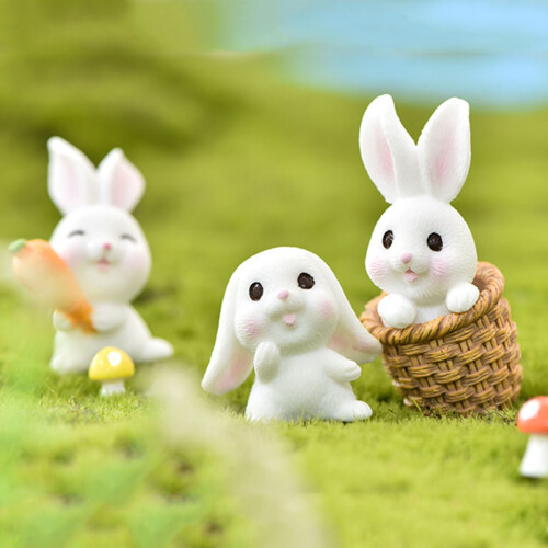 Rabbit Cake Toppers Easter Bunny Cupcake Decor 1 to 6 Pack 1