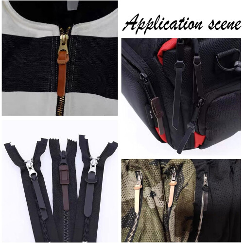 Cowhide Leather Zipper Pullers 30 pcs 3 Colors 2