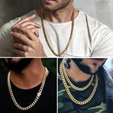 Men's Miami Cuban Link Chain Bracelet Solid Stainless Steel