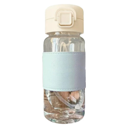 Water Bottle Spring Sippy Cup with Leather Cover 1