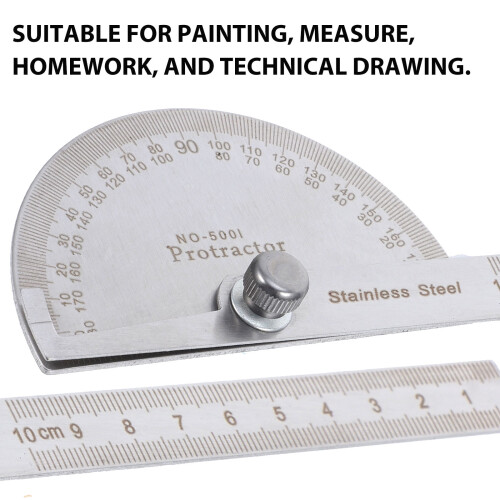 Round Head Protractor with Swing Arm 1 Piece 1