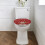 Toilettendeckelbezug mit Schneeflockenmuster, waschbar 2