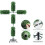 Pre-Lit Artificial Pine Christmas Cross Tree 4.9 ft White 4