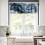 Marble Valance Curtain 54x18in Abstract Foil Texture White 2