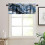 Marble Valance Curtain 54x18in Abstract Foil Texture White 4