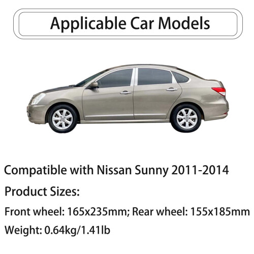 Car Mud Guards for Nissan Sunny 2011–2014 Front Rear 1