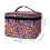 Heart-shaped leopard print makeup bag with brush slots and 6