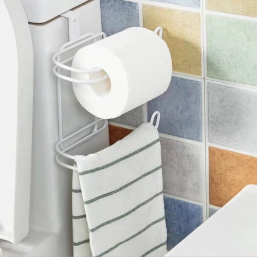 Toilet Paper Holder Over-Tank Double Layer White 1