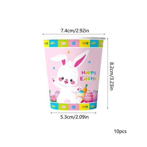 Easter Bunny Paper Cups Disposable 10pcs 2