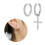 Asymmetric Cross Hoop Earrings 1 Pair 2