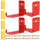 OUNONA Red Metal Fire Extinguisher Bracket with Hook Design 4