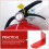 OUNONA red metal fire extinguisher bracket with hook design 6