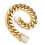Men's Miami Cuban Link Bracelet Solid Gold Plated Stainless 3