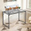 Computer Desk 47 Inch Black Metal Frame Study Table 2