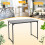 Computer Desk 47 Inch Black Metal Frame Study Table 8