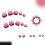 French Tip Press-on Toenails Floral Short Square Glossy 6