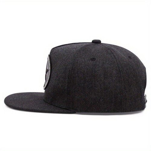 Star Embroidered Baseball Cap Black Snapback 1