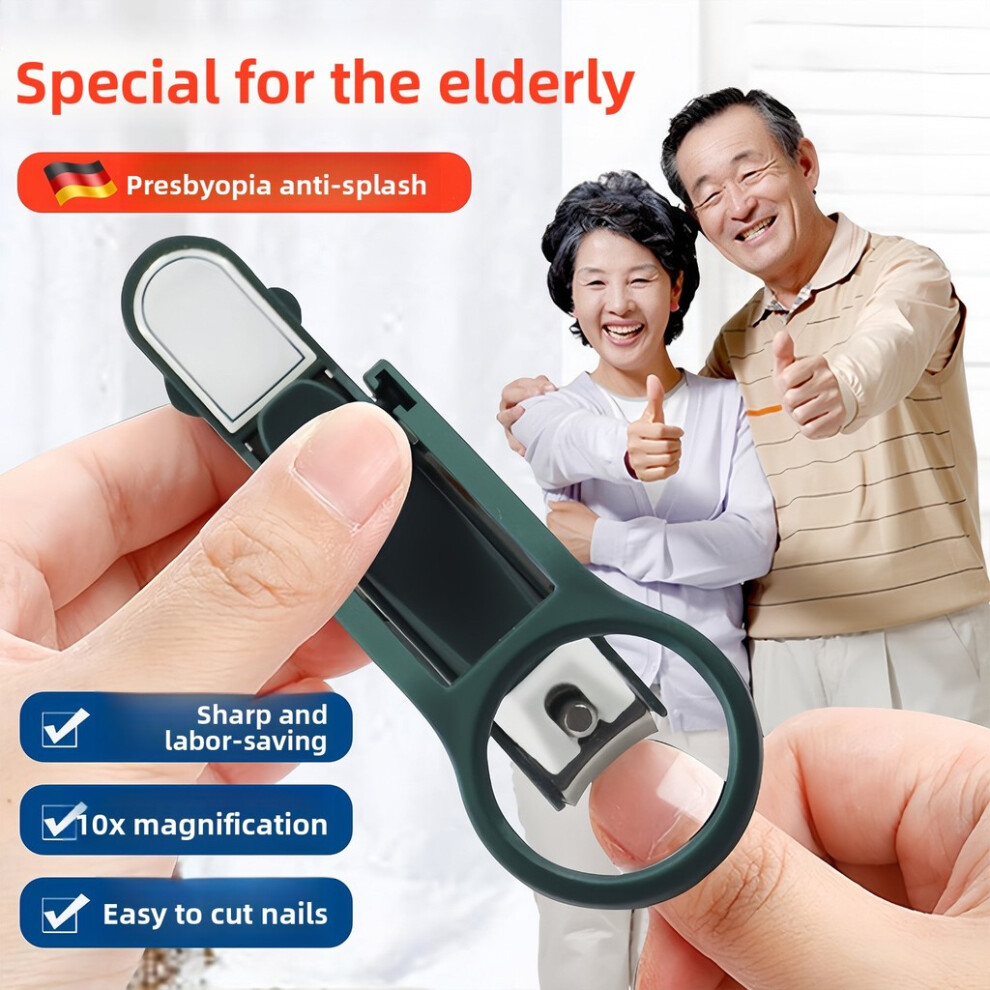 Clipper Nail Elderly With Builtin Magnifier And Splash Guard Grooming For Safe