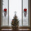 Upside Down Christmas Tree PVC Red Silver 17.73 Inch 4