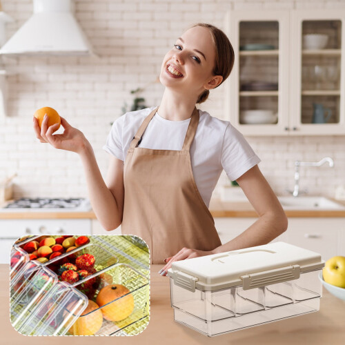 Boîte à goûter portable à 4 compartiments avec bloc réfrigérant vert menthe 2