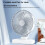 USB genopladelig skrivebordsventilator stille lille luftcirkulator 2