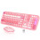 Wireless Keyboard and Mouse Set Retro Typewriter Style 2