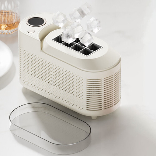 Compact countertop ice maker machine white 1