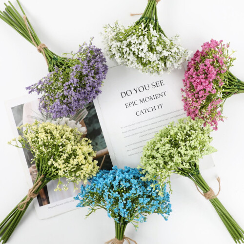 Bouquets de gypsophile jaune Real Touch (16 pièces) 1