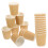 Yellow Paper Coffee Cups Ergonomic Design 6 oz 4