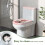 Pferdeweihnachts-Toilettensitzdeckel mit Schneeflocken, oval 4