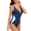 Dame badedragt i slim fit, ensfarvet 7