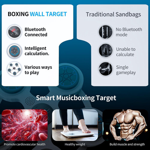 Music Boxing Machine Smart Bluetooth Trainer with Gloves 1