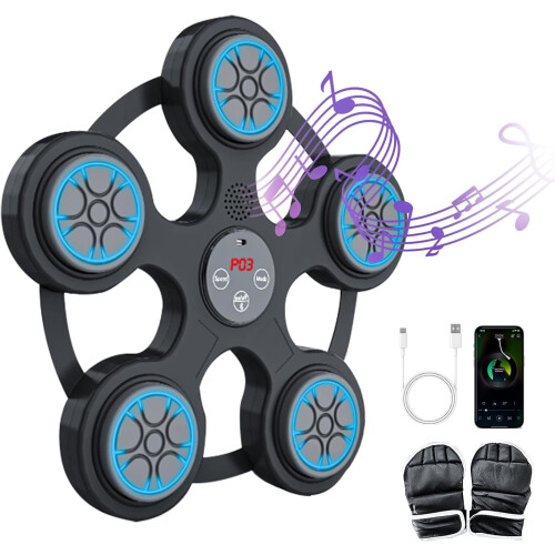 Music Boxing Machine Smart Bluetooth Trainer with Gloves 2