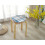 Coussin rond pour tabouret de bar, coton-lin, 45 x 45 cm 2