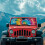 Tie-Dye Windshield Sun Shade for 2007–2023 Jeep Wrangler 3