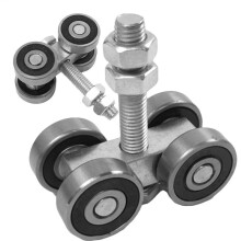 Rulli per Porte Scorrevoli A 4 Ruote Carrello di Montaggio Rullo per Porte Scorrevoli Resistenti, Gancio per Porte Scorrevoli Montaggio A Soffitto,